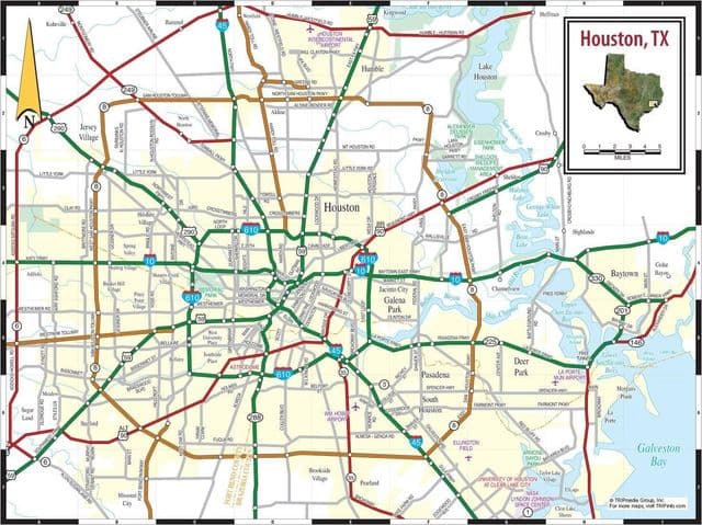 Houston roads map