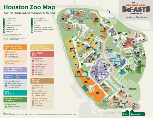 Houston zoo park map